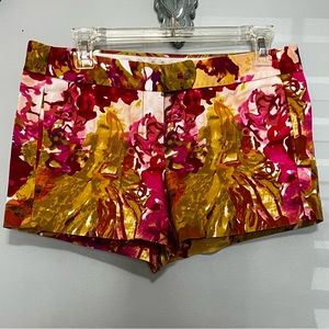 J. Crew floral 6 shorts stretch